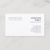 Creative Minimalist Modern Elegant Companyの白 名刺 (正面)