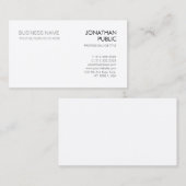 Creative Minimalist Modern Elegant Companyの白 名刺 (正面/裏面)