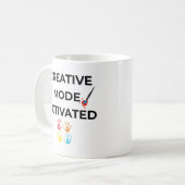 Creative Mode Activated – Teacher Coffee Mug コーヒーマグカップ (正面左)