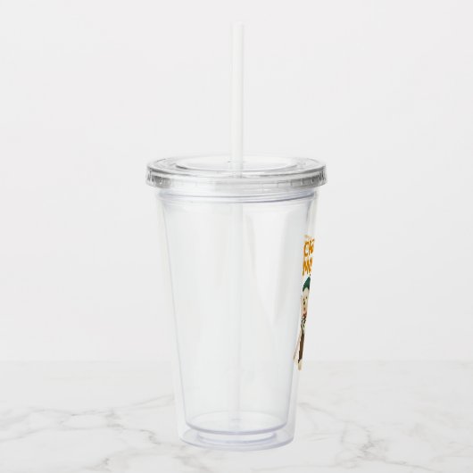 Creative Mode On: Painter Bichon Dog Artist Art アクリルタンブラー (右)