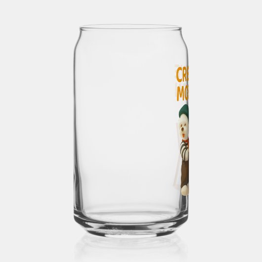 Creative Mode On: Painter Bichon Dog Artist Art ガラス缶 (右)