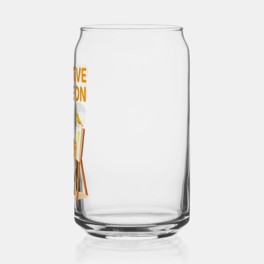 Creative Mode On: Painter Bichon Dog Artist Art ガラス缶 (左)