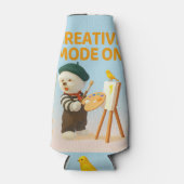 Creative Mode On: Painter Bichon Dog Artist Art ボトルクーラー (正面)