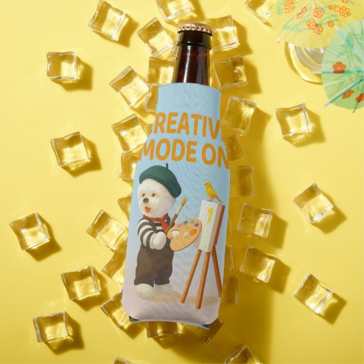 Creative Mode On: Painter Bichon Dog Artist Art ボトルクーラー (インサイチュ 夏)