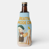 Creative Mode On: Painter Bichon Dog Artist Art ボトルクーラー (ボトル正面)