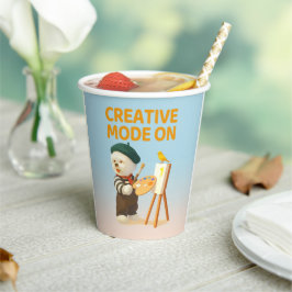 Creative Mode On: Painter Bichon Dog Artist Art 紙コップ
