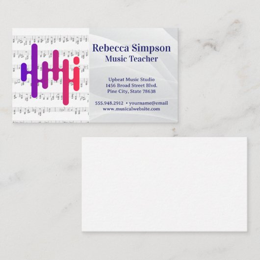 Creative Music Logo | Note Sheet 名刺 (正面/裏面)
