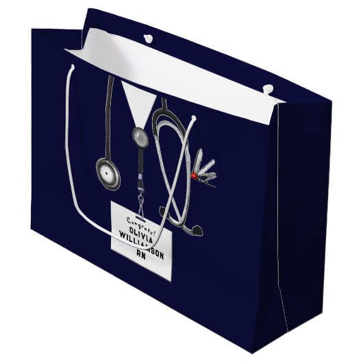 Creative Nurse Graduation Large Gift Bag ラージペーパーバッグ (正面アングル)