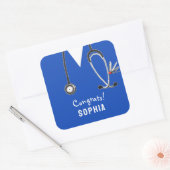 Creative Nurse Graduation Sticker スクエアシール (封筒)