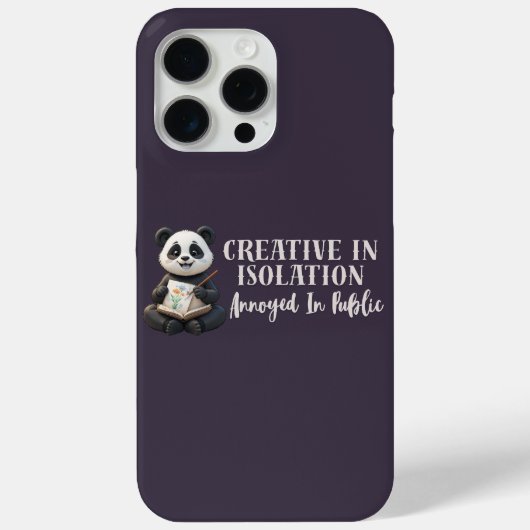 "Creative Panda iPhone 16 Case – Introvert Artist" Case-Mate iPhoneケース (裏面)