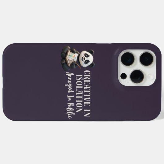 "Creative Panda iPhone 16 Case – Introvert Artist" Case-Mate iPhoneケース (裏面 (横))