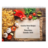 Creative Pasta Recipes & Photo Notes Calendar カレンダー (カバー)