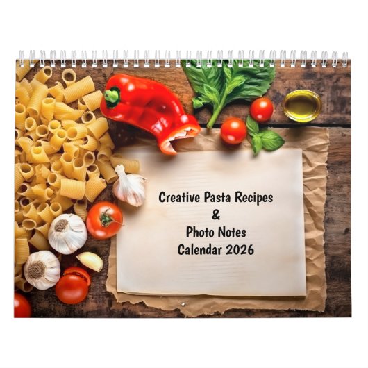 Creative Pasta Recipes & Photo Notes Calendar カレンダー (カバー)