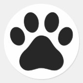 Creative Pet Paw Round Stickers Designed for Daily ラウンドシール (正面)