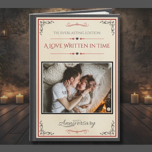 Creative Photo Storybook for Husband Anniversary カード