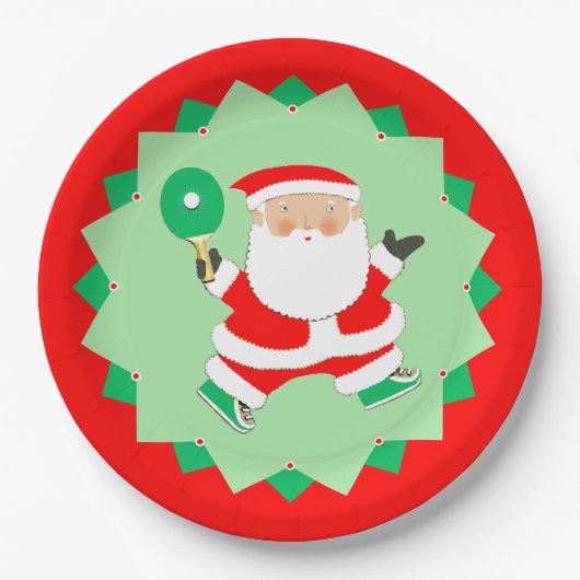 Creative Ping-Pong Holiday Party ペーパープレート (正面)