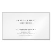 Creative Plain Simple White Attractive Stylish マグネット名刺 (正面)