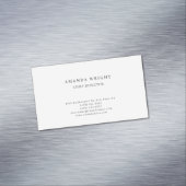 Creative Plain Simple White Attractive Stylish マグネット名刺 (インサイチュ)