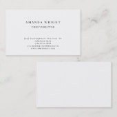 Creative Plain Simple White Attractive Stylish 名刺 (正面/裏面)