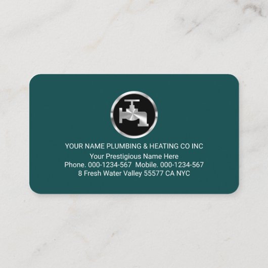 Creative Plumber Pipeline Plumbing Works 名刺 (裏面)