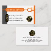 Creative Power Plug Line Circuit Electrician 名刺 (正面/裏面)