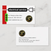 Creative Power Plug Line Circuit Electricity 名刺 (正面/裏面)