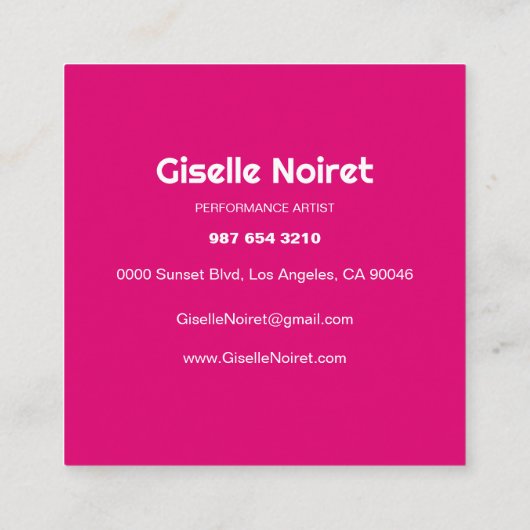 Creative Retro-inspired  スクエア名刺 (裏面)