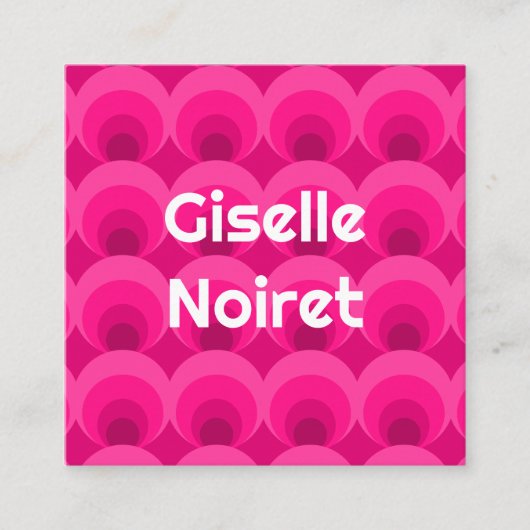 Creative Retro-inspired  スクエア名刺 (正面)