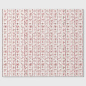 Creative retro red stripes hand drawn doodles ラッピングペーパー (フラット)
