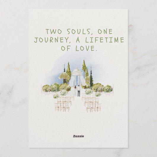 Creative Romantic Wedding Invitation – Personalize 招待状 (裏面)