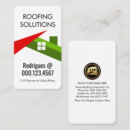 Creative Rooftop Building Roofer 名刺 (正面/裏面)