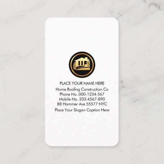 Creative Rooftop Building Roofer 名刺 (裏面)