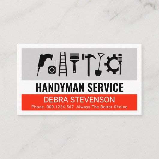 Creative Simple Handyman Tools Layer 名刺 (正面)