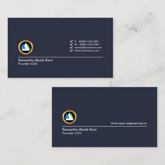 Creative Simple Minimalist Checkbox Company CEO 名刺 (正面/裏面)