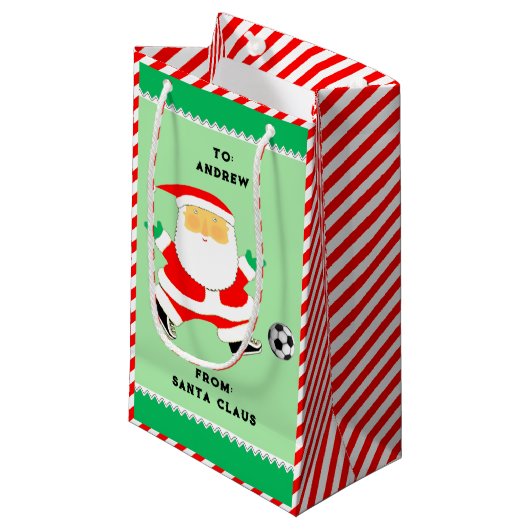 Creative Soccer Christmas Small Gift Bag スモールペーパーバッグ (正面アングル)