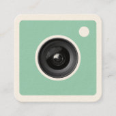 Creative social media mint cream photographer スクエア名刺 (正面)