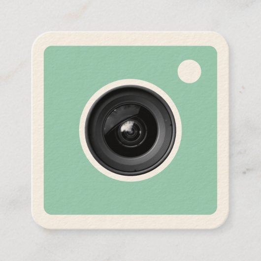 Creative social media mint cream photographer スクエア名刺 (正面)