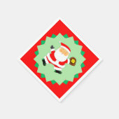 Creative Softball Christmas Holiday Party スタンダードカクテルナプキン (角)