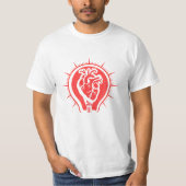 Creative Spark - 解剖学的心臓と電球 メンズ Tシャツ (正面)