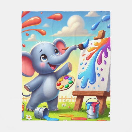 Creative Splash フリースブランケット (正面)