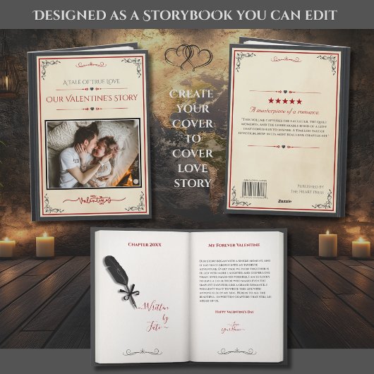 Creative Storybook Photo Husband Valentine’s Day カード