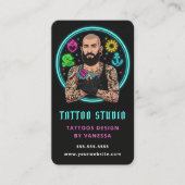 Creative Tattoo Artist Tattooist Branding QR Code 名刺 (正面)