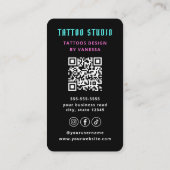Creative Tattoo Artist Tattooist Branding QR Code 名刺 (裏面)