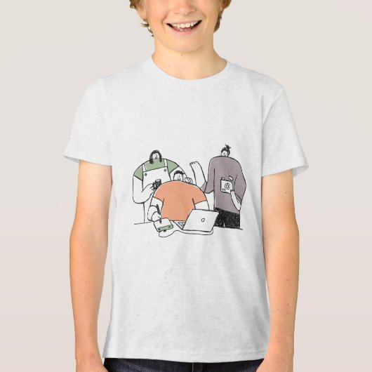 Creative Teamwork – Where Ideas, Coffee & Collabor トライブレンドTシャツ (正面)