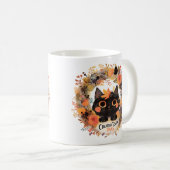 Creative Touch – Autumn Wreath Cat コーヒーマグカップ (正面右)