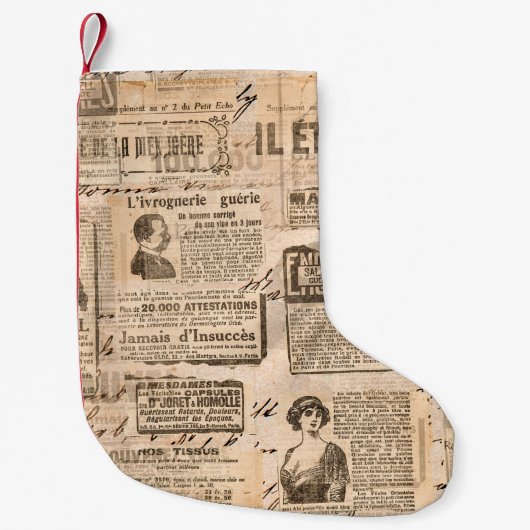 Creative vintage style background. Paper texture. スモールクリスマスストッキング (正面)
