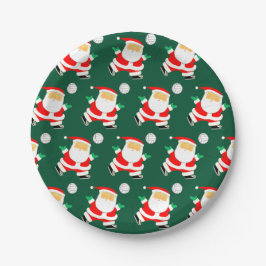 Creative Volleyball Christmas Holiday Party ペーパープレート