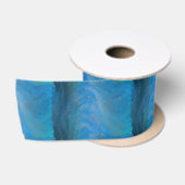 creative wavy blue design サテンリボン (リール)