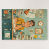 Creative Writer in Busy Office ジグソーパズル (横)