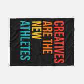 Creatives Are The New Athletes Funny Retro Apparel フリースブランケット (正面(横))